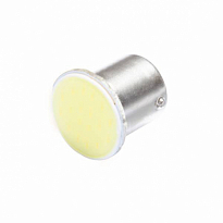 Автолампа диод S25 (P21W) 12V 1 COB диод BA15s 1-конт Белая  SKYWAY Противотуманные,стопы min 2шт